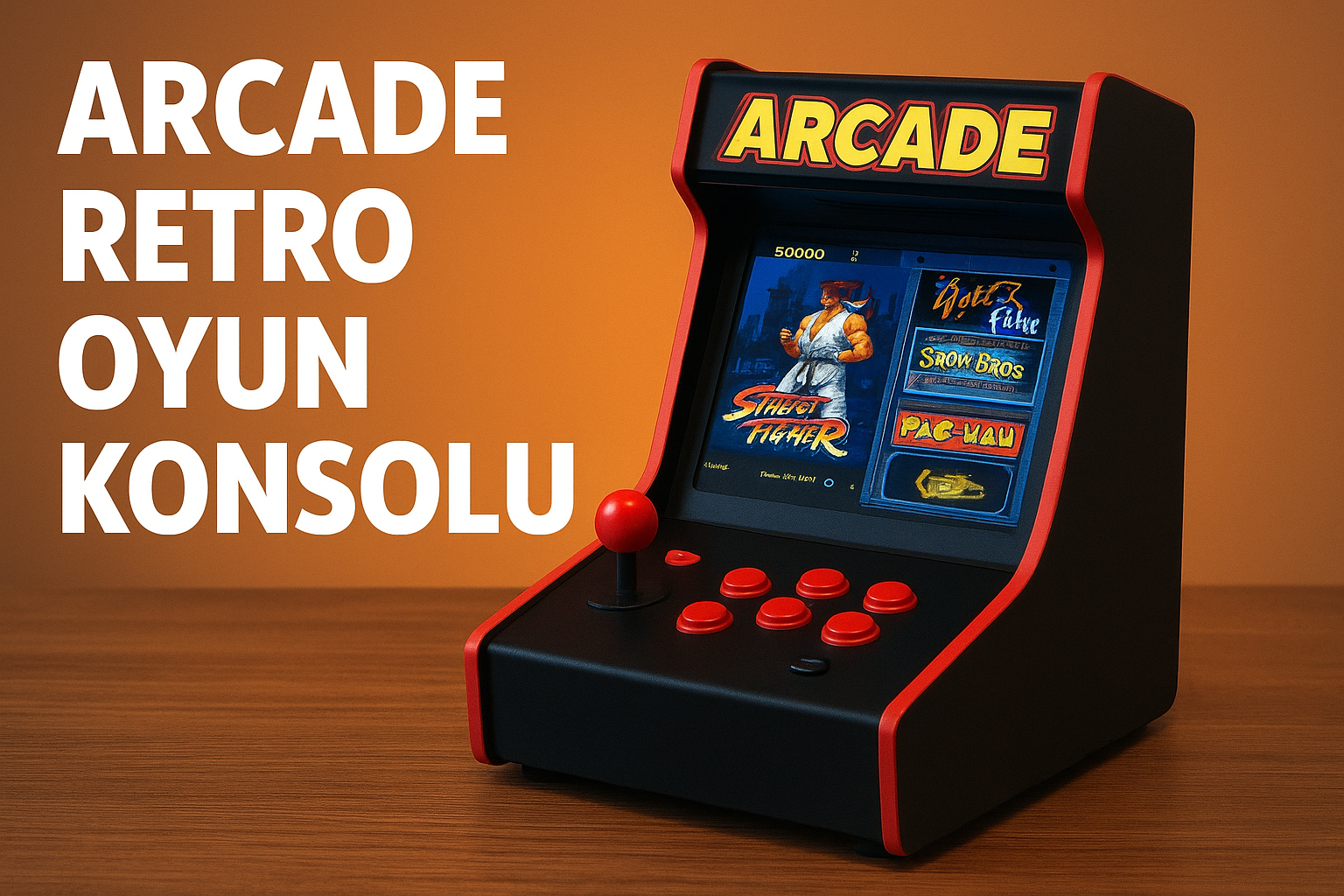 Arcade Retro Oyun Konsolu – 80’ler & 90’ların Efsanevi Oyunlarını Evinize Getirin!